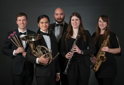 five members of the upei wind symphony